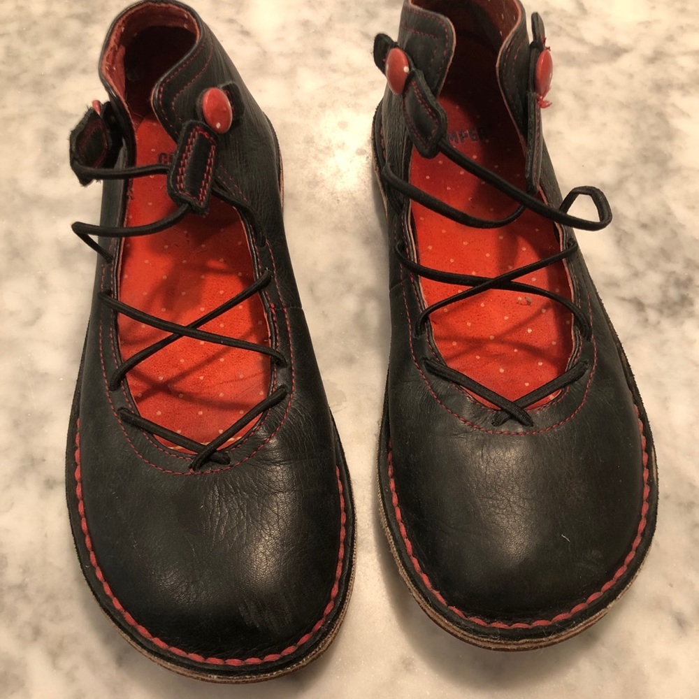 Camper Leather laced flats size US 5.5 EU 36